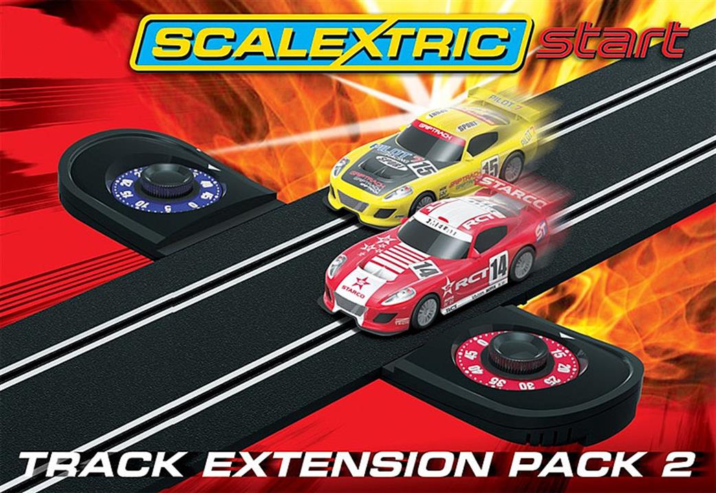 Scalextric C8528 Scalextic Start Track Extension Pack 2 Lapcounter track 1/32