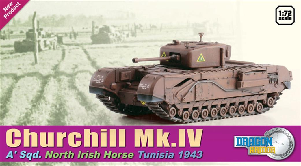 Dragon Armor 1/72 60503 British Churchill MK.IV A Squadron North Irish Horse Tunisa 1943