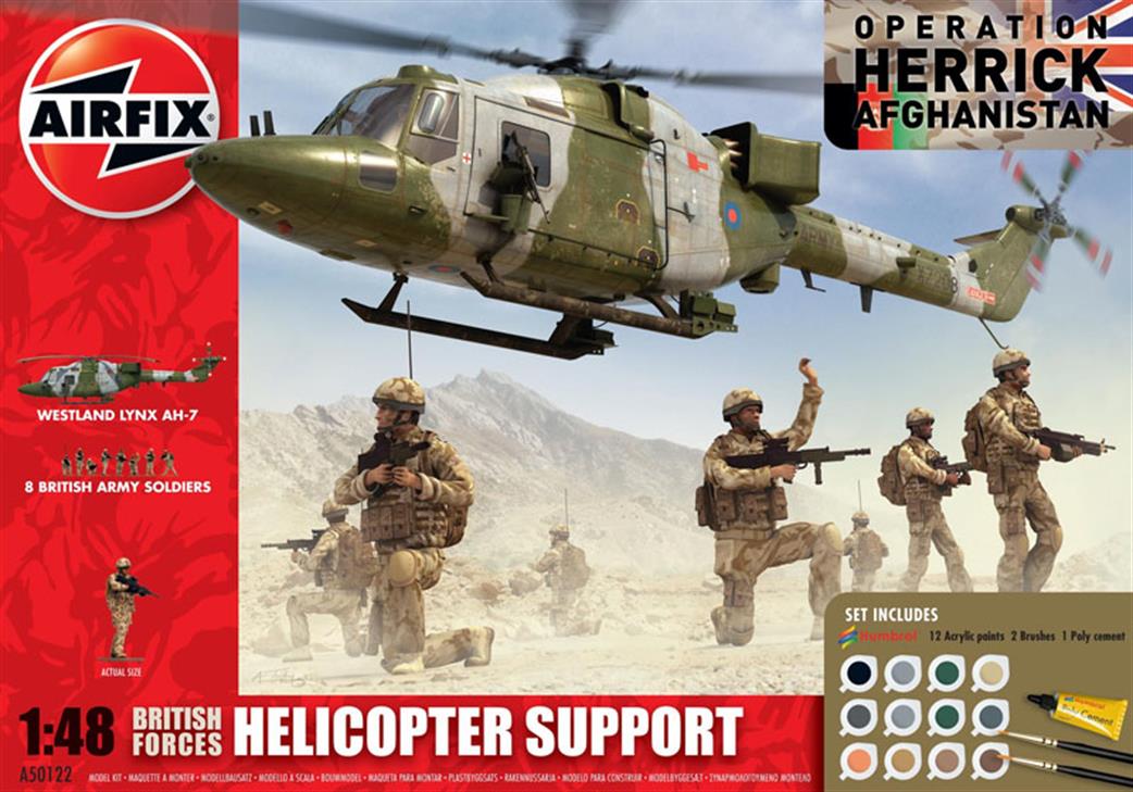 Airfix 1/48 A50122 British Forces Helicopter Support Gift Set