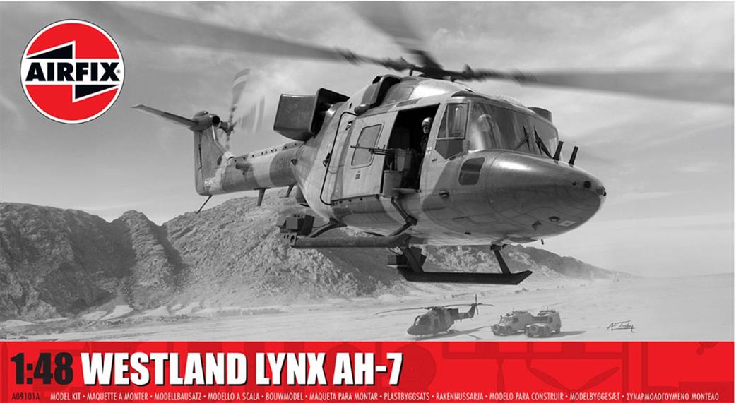 Airfix 1/48 A09101A Westland Army Lynx AH-7 Helicopter Kit