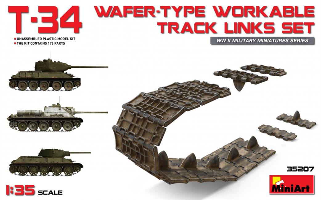 MiniArt 1/35 35207 T-34 Wafer-Type Workable Track Link Set
