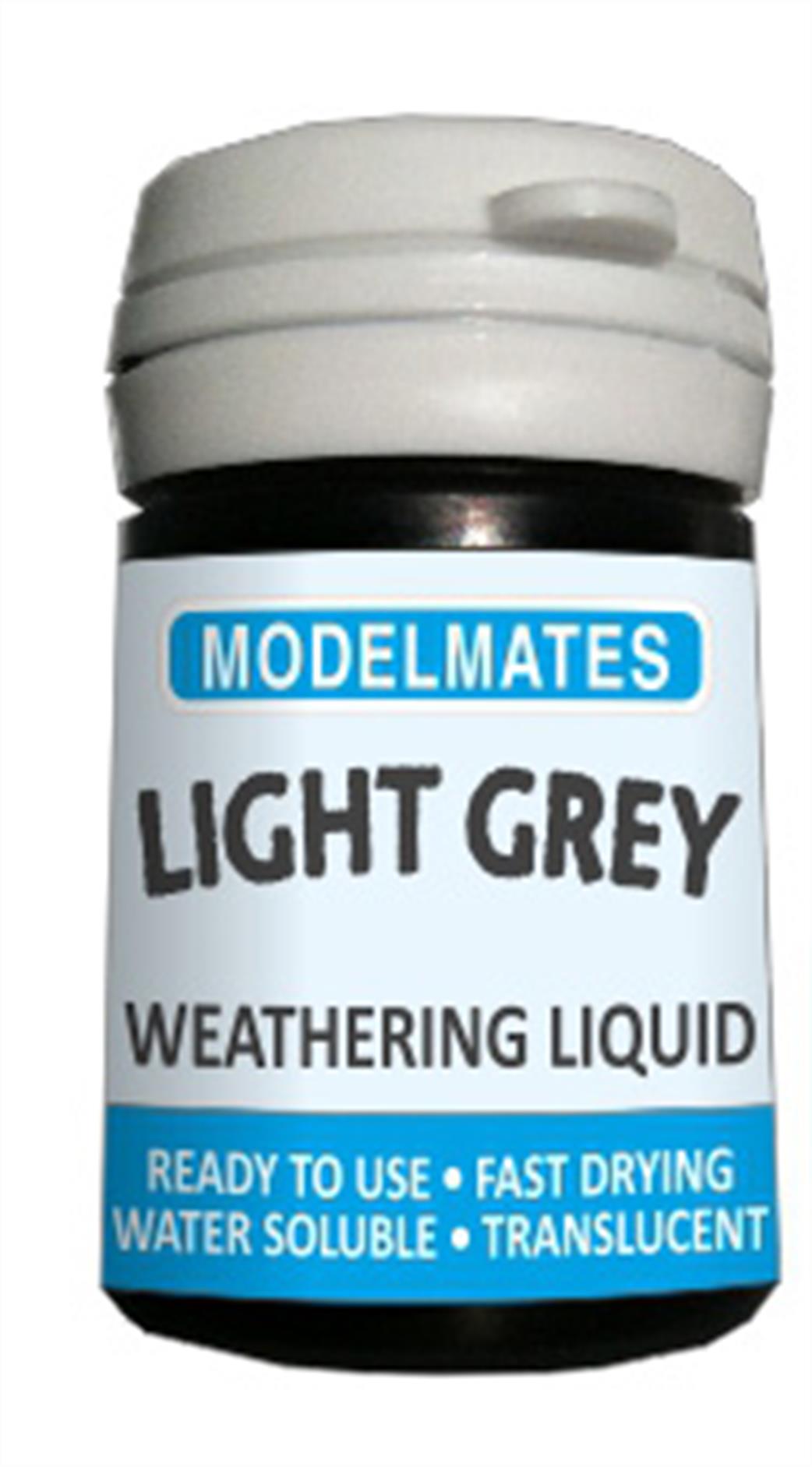 ModelMates 49200 Light Grey Weathering Liquid 18ml
