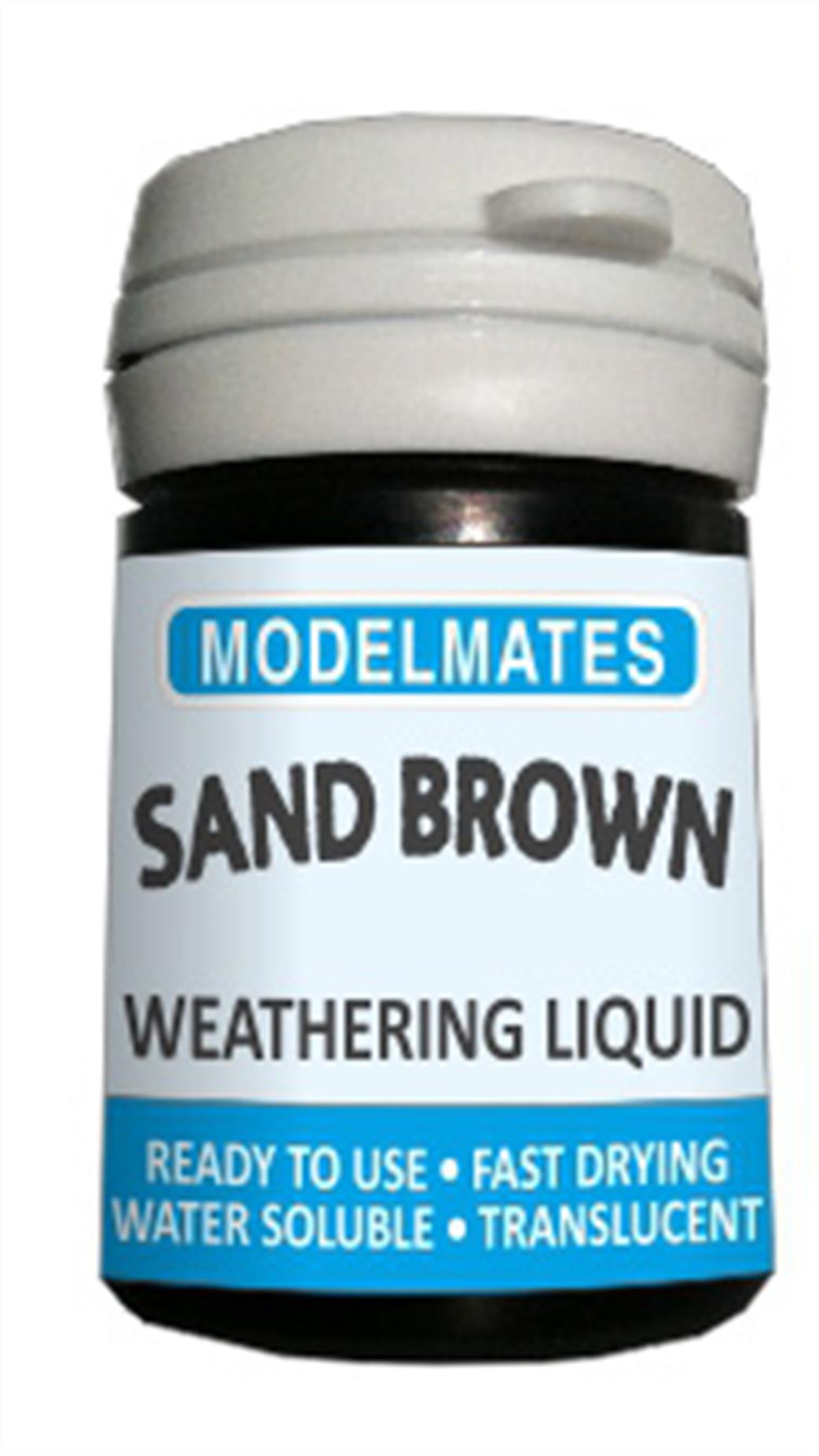 ModelMates 49206 Sand Brown Weathering Liquid 18ml