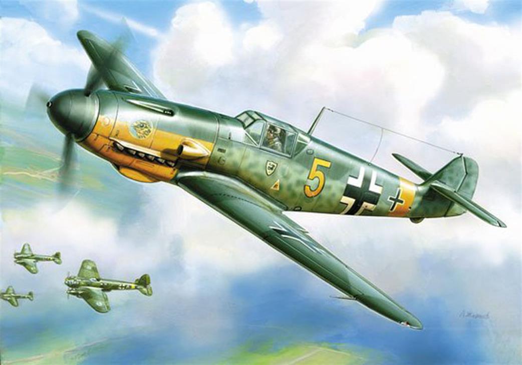 Zvezda 6116 German Messerschmitt Bf109F2 Snap Kit 1/144
