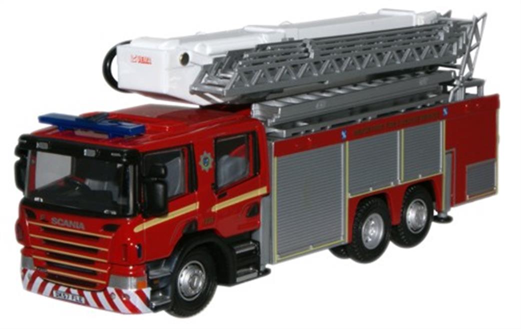Oxford Diecast 1/76 76SAL003 Scania Aerial Rescue Pump Merseyside Fire & Rescue Service Fire Engine