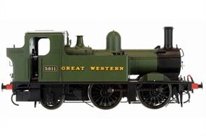 A new highly detailed O gauge model of the non-auto 58xx class 0-4-2 tank engines designed light goods and branch line duties.Unnumbered model painted in GWR green livery lettered GREAT WESTERN (as built livery).(Photo of numbered model shown to illustrate details and livery)