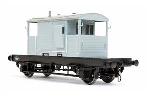 Construction of the Southern Railway standard brake van design was adapted in the late 1930s to use the distinctive SR 2+2 planking style, with alternating pairs of standard and narrow width planks.This model represents one of these later vans in British Railways service, painted in BR goods grey livery.An ideal companion for Dapols' Terrier locomotives and an excellent alternative to the similar BR standard design brake vans. These ex-Southern vans moved around more under British Railways ownership, with several appearing in the North East area where their extra weight was no doubt appreciated when controlling heavy coal trains.