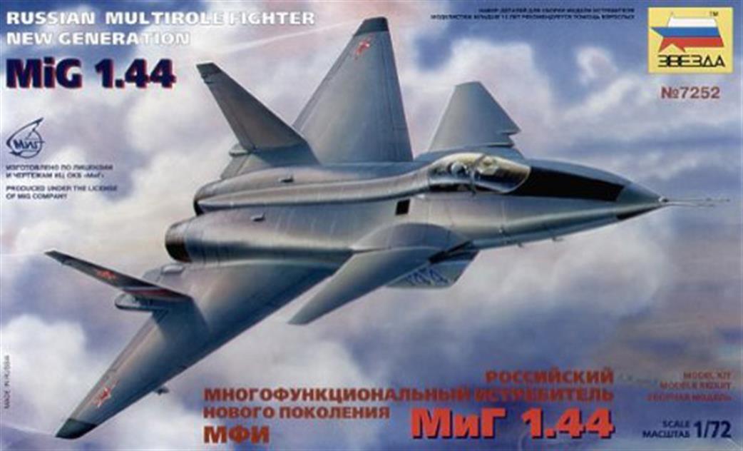 Zvezda 7252 Mig 1.44 Modern Russian Multirole Fighter Plastic Kit 1/72