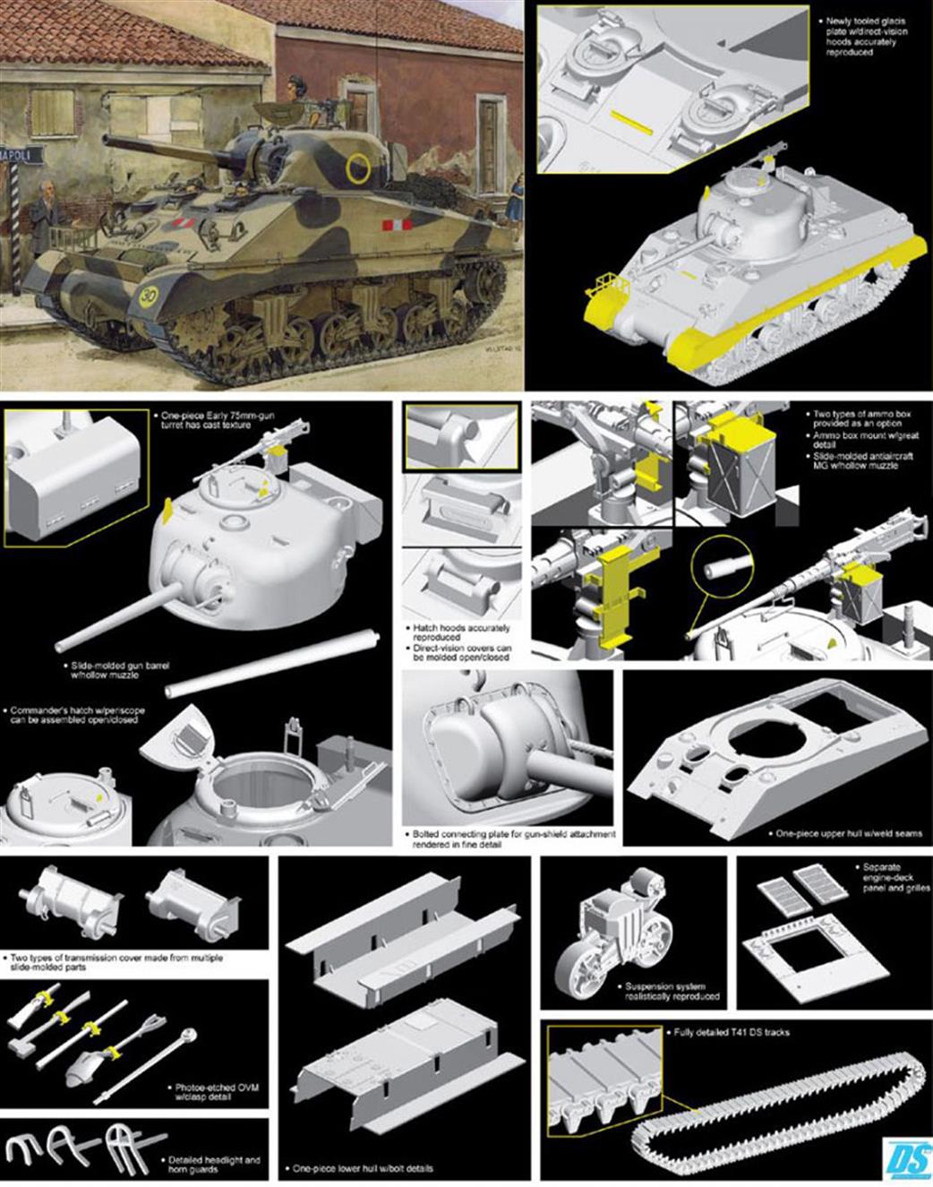 Dragon Models 1/35 6573 Sherman III DV Early Production Tanks