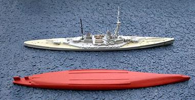 To fit 1/1250 scale Derfflinger class battlecruisers, Hindenburg, Luetzow and Derfflinger, when displayed in a drydock.