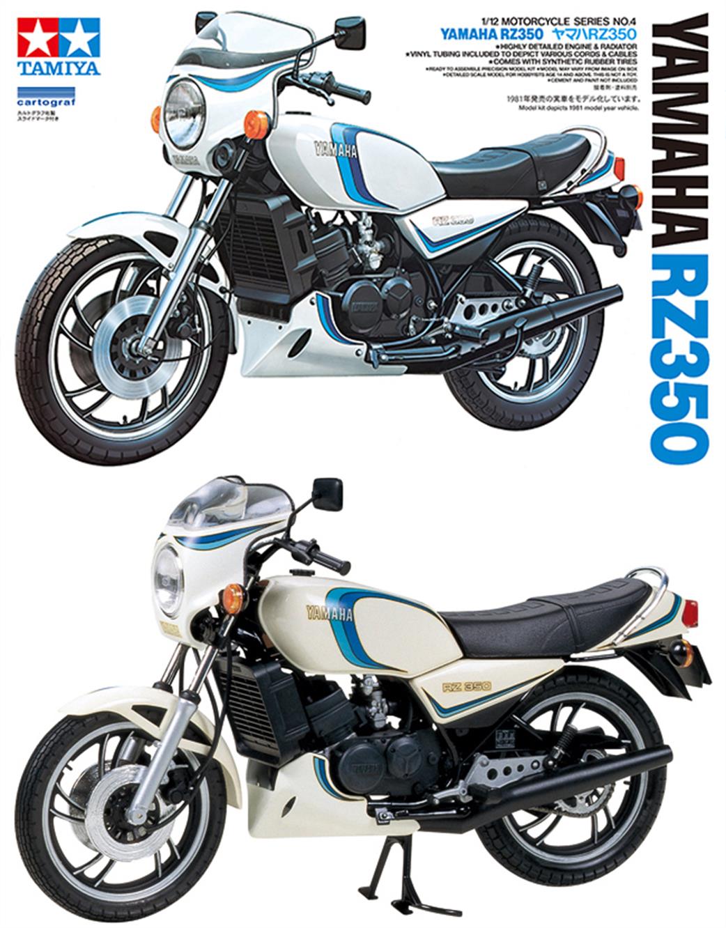 Tamiya 1/12 14004 Yamaha RZ350 Motorbike Kit