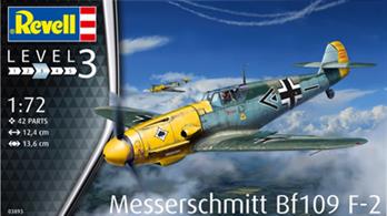 Revell 03893 1/72 Scale Messerschmitt BF109 F-2 WW2 FighterNumber of Parts 42    Length 124mm    Width 136mm