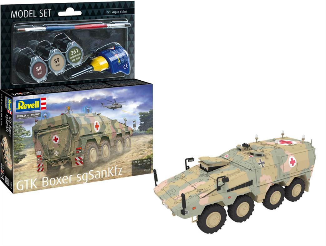 Revell 1/35 63362 GTK Boxer sgSANKfz Model Set with paint & glue