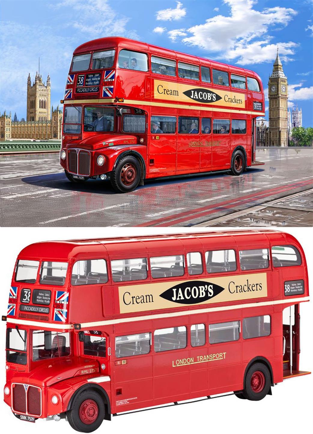 Revell 1/24 07651 AEC Routemaster London Bus Large Scale Plastic Kit