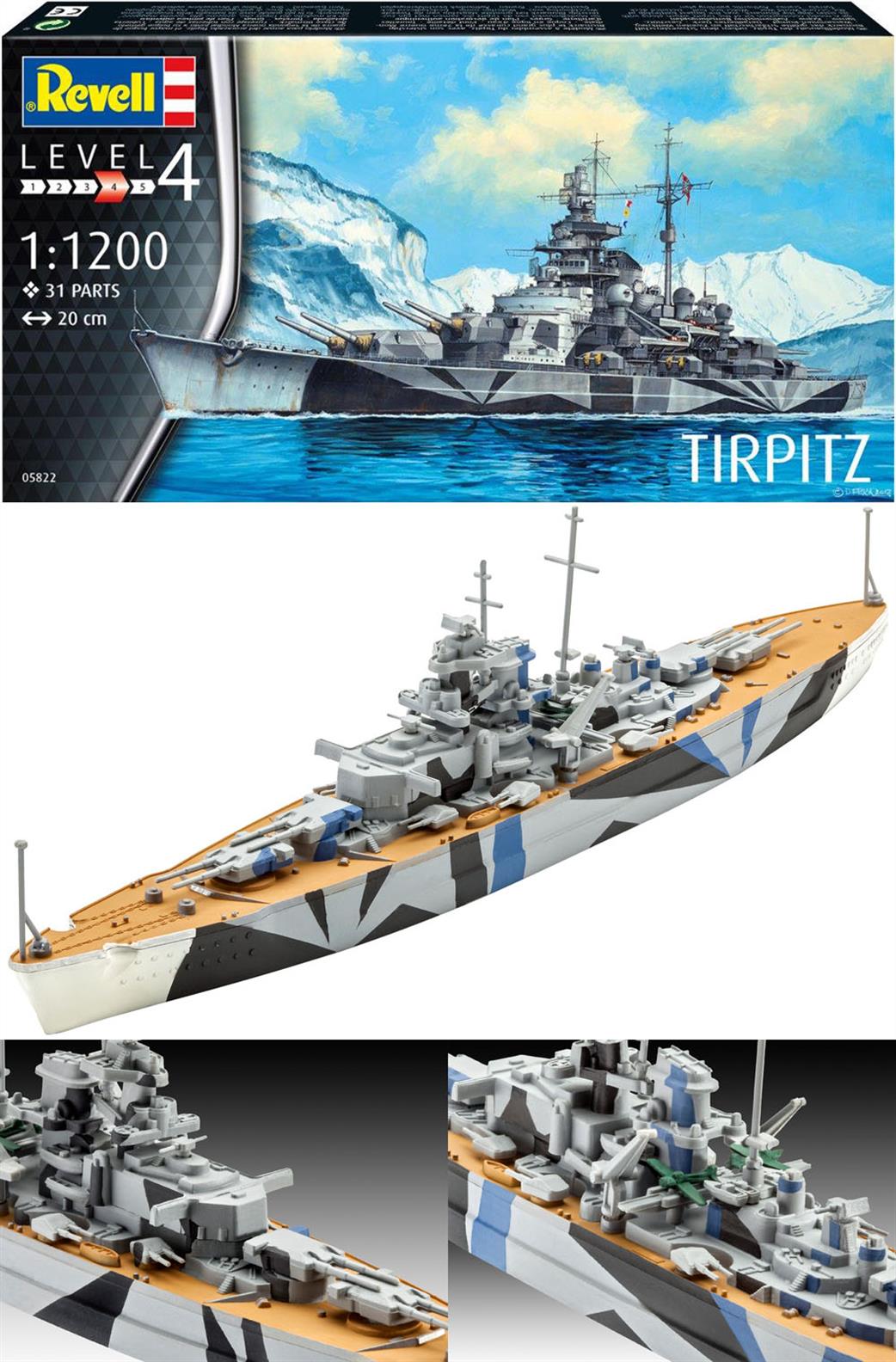 Revell 05822 Tirpitz German WW2 Battleship  1/1200