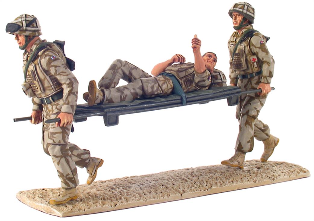WBritain 1/30 10027 British Army Stretcher Bearing Set - Kings Royal Hussars Iraq 2007