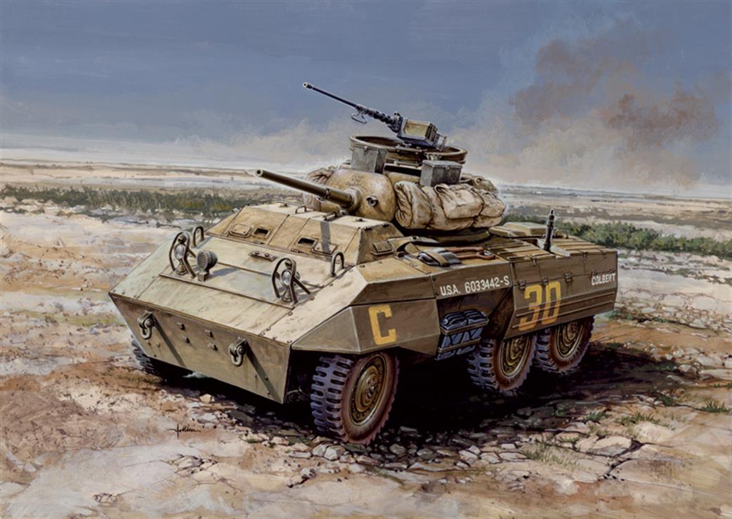 Italeri 1/35 6364 US M8 Greyhound Armoured Car DDay 80th Anniversary Kit