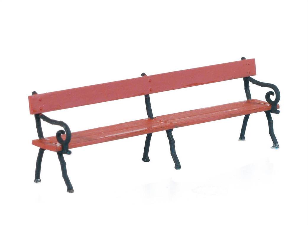Peco O Gauge LK-762 LMS/NER Station Platform Bench Seats Cast Iron Rustic Style Supports