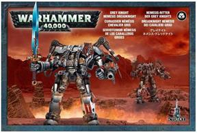 This multi-part plastic boxed set contains 103 components with which to build a Nemesis Dreadknight.This miniature is supplied unpainted and requires assembly