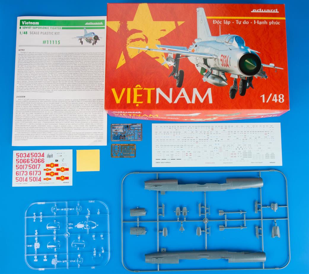 Eduard 1/48 11115 Mig-21MF Vietnam Jet Fighter Plastic Kit