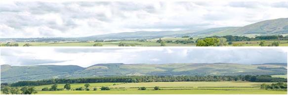 10-feet long photographic reproduction backscene showing a open countryside, fields and hills. The scene is supplied in two sections.This is pack A of four backscene packs which can be combined to create a continuous 40-feet length scene.