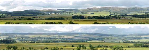 10-feet long photographic reproduction backscene showing a open countryside, fields and hills. The scene is supplied in two sections.This is pack C of four backscene packs which can be combined to create a continuous 40-feet length scene.