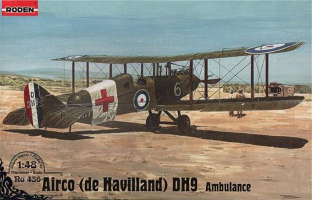 Roden 1/48 436 RAF WW1 Airco (de Havilland) DH9 Ambulance Aircraft Kit
