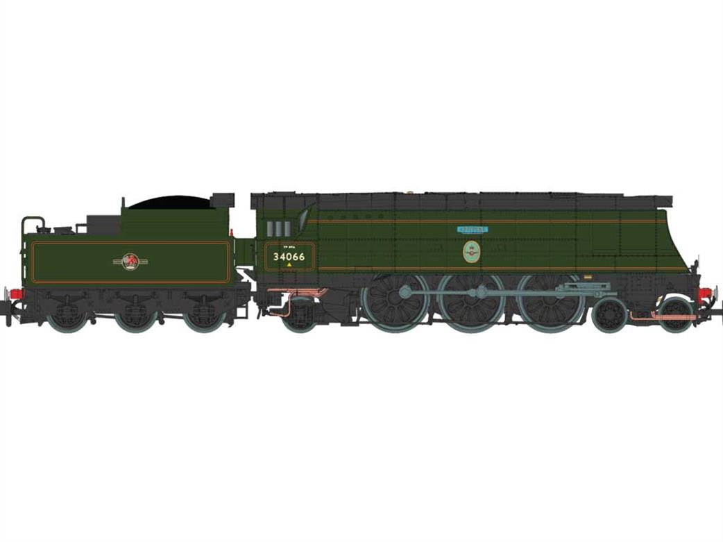 Dapol N 2S-034-002 BR 34066 Spitfire Unrebuilt Bulleid Battle of Britain Pacific Green Late Crest