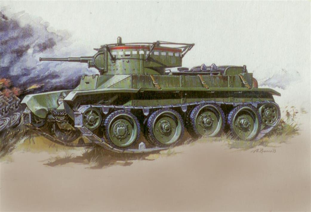 Zvezda 6129 Soviet BT-5 Light Tank WW2 Snap Fit Kit 1/100