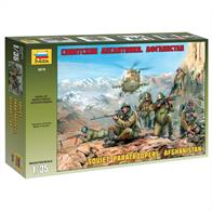 Zvezda 1/35th 3619 Soviet Paratroops Afghanistan Unpainted Figures6 Figure Kits   Number of Parts 117  Around 5cm Tall