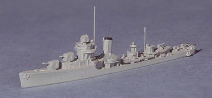 Blue was on picket duty at the Battle of Savo&nbsp;yet failed to detect the approaching Japanese warships.....A good die-cast model of this Bagley class destroyer that was sunk off Guagacanal.
