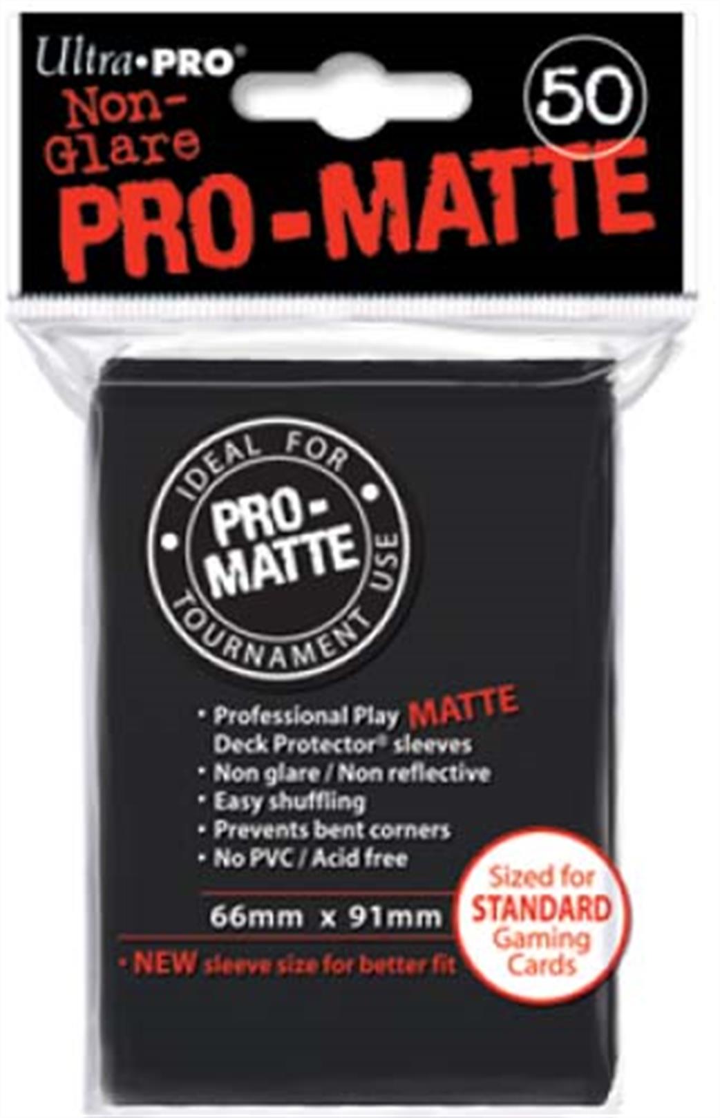 Ultra Pro  82728 50 Pro-Matte Black Deck Protectors
