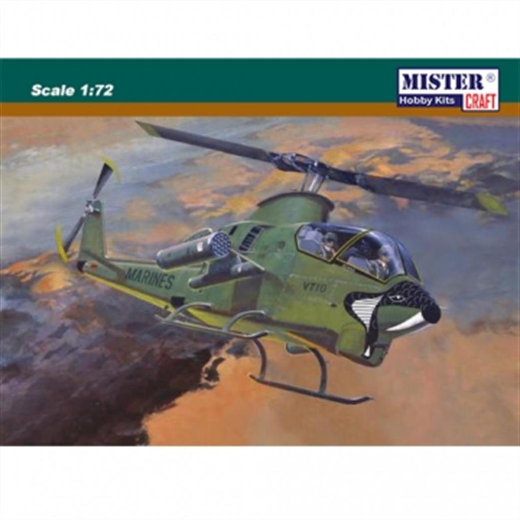 MisterCraft 1/72 020347 Ah-1G Cobra Helicopter Gunship Kit