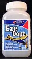 Deluxe Materials Eze Dope 250ml Bottle BD42A resin based water clean up easy to use dope product for shrinking tissues on wings etc,fully fuel proof when dry