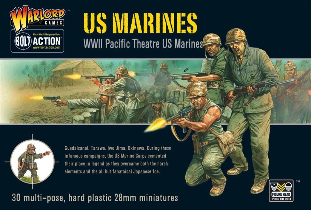 Warlord 28mm WGB-AI-06 U.S. Marines Plastic figure box Set