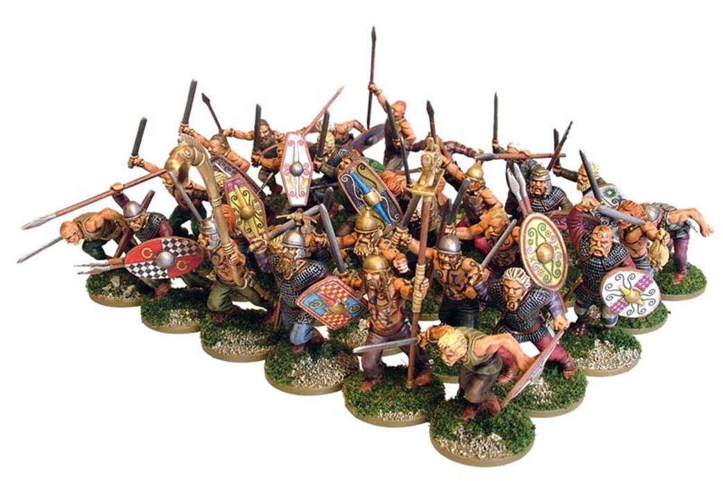 Warlord 28mm WGH-CE-01 Hail Caesar Celtic Warriors Unpainted Figures(40)