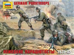 Zvezda 1/72 German Paratroopers WW2 Figure Set 6136
