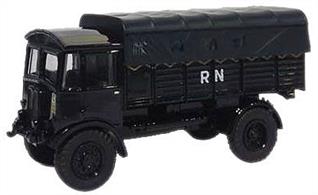 Oxford Diecast AEC Matador Artillery Tractor - &nbsp;Royal Navy1/76 ScaleThe Matador was essentially an artillery tractor introduced by the Associated Equipment Company (AEC) during WWII. With a length of 20 ft 10 ins, width of 7ft 10 ins and a height of 9 ft 7 ins, the 4 x 4 Matador had an average speed of 30 mph. Shown here as used by the Royal Navy , with RN on the side of the truck.