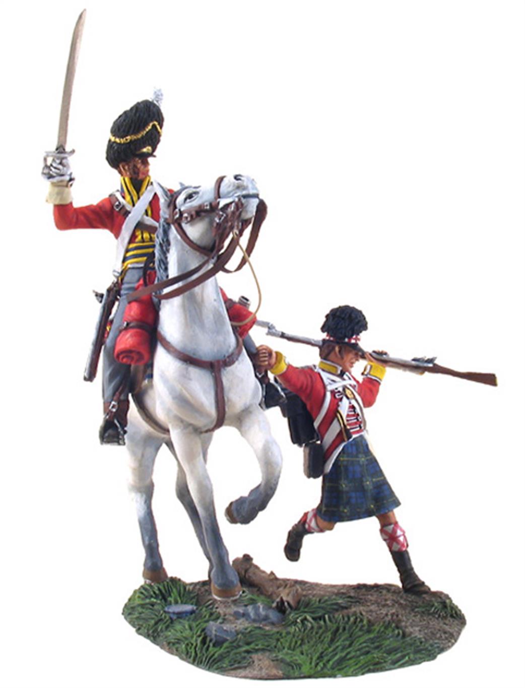 WBritain 1/30 36064 Forward Gordons No.3 Scots Grey Trooper and Wounded Gordon Highlander Three Piece Set