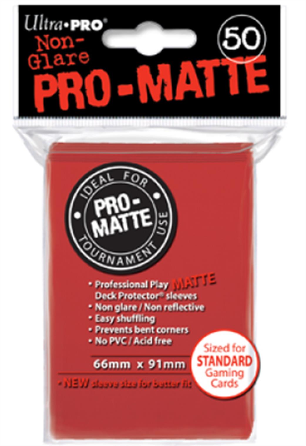 Ultra Pro  82650 50 Pro-Matte Red Deck Protectors