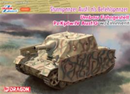 Dragon (Plastics) 6819 1/35 Scale German Sturmpanzer Ausf.1 als BefehlspanzeThe hull is moulded in one piece and has loads of detail. The tracks are in one piece for ease of assembly. Photo etched brass components add fine detail. Full instructions are included.Adhesive and paints are required 