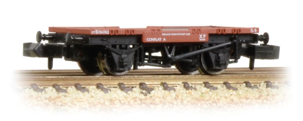 Graham Farish N 377-329 BR Conflat Container Flat Wagon Bauxite Brown Livery