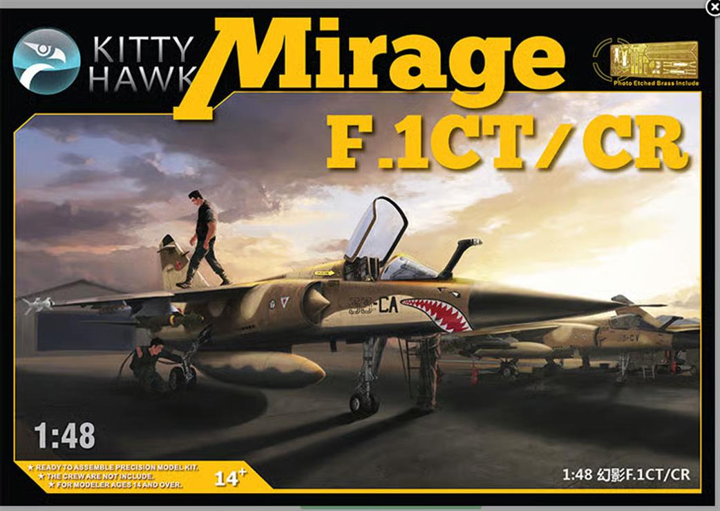 Kitty Hawk 1/48 KH80111 Mirage F1 CT/CR French Jet Fighter Plastic Kit