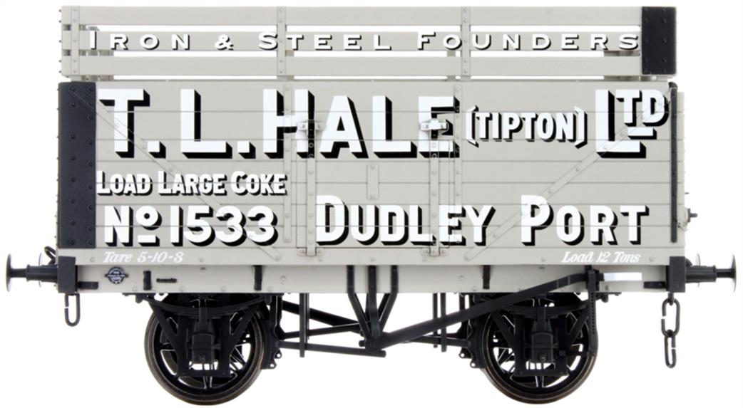 Dapol Lionheart Trains O Gauge LHT-F-073-001 Hale 7 Plank Open Wagon 1533 with Coke Rails RTR
