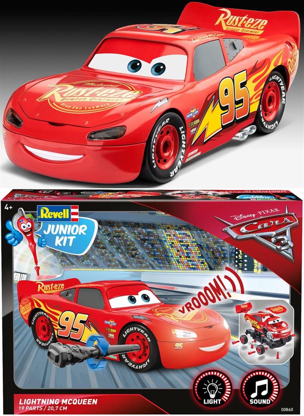 Revell 1/20 00860 Cars 3 Lightning McQueen junior kit