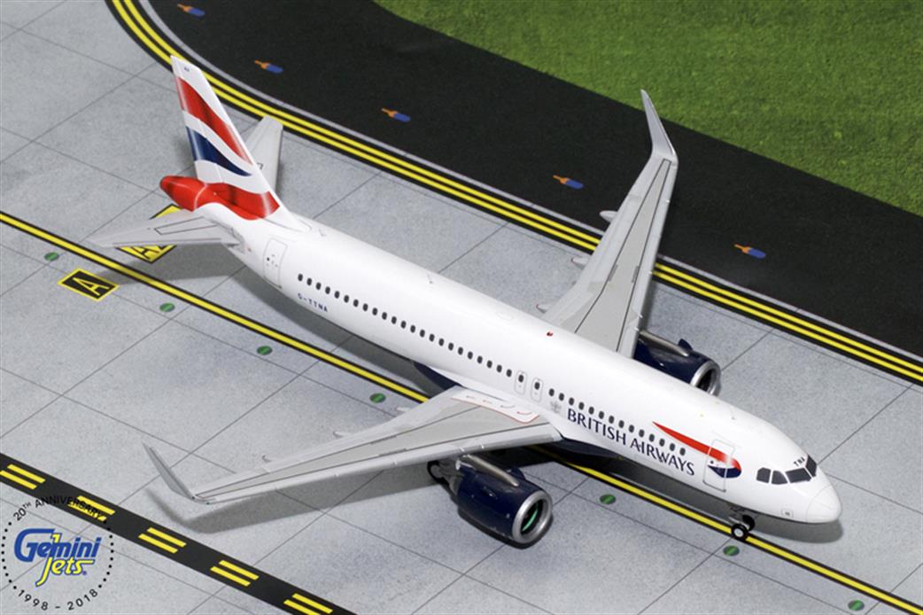 Gemini Jets 1/200 G2BAW755 British Airways A320neo G-TTNA Diecast Aircraft Model