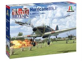 Italeri 2802 1/48th RAF Hurricane MK1 Battle of Britain Fighter Aircraft Kit
