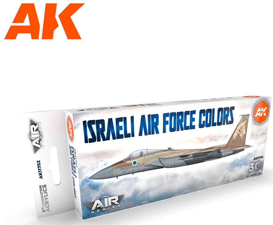 AK Interactive  AK11752 Israeli Air Force Colours 3G Paint Set 8 17ml Dropper Bottles