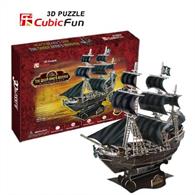 A 3d puzzle kit of Blackbeards' pirate&nbsp;ship, The Queen Annes Revenge.Cubic fun kits are manufactured from foam-core board, printed on both sides and pre-cut ready for assembly.Contains 155 pieces. Finished model measures 480 x 150 x 425mm