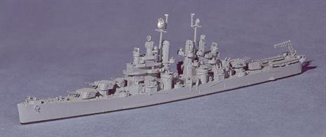 Excellent model of a US light cruiser if that is a correct description for a 10000 ton ship boasting a tremendous outfit of AA guns as well as 12 x 6" main. By this stage american cruisers carried an excellent radar set up and mainly provided terrific firepower back up to the fleet. 